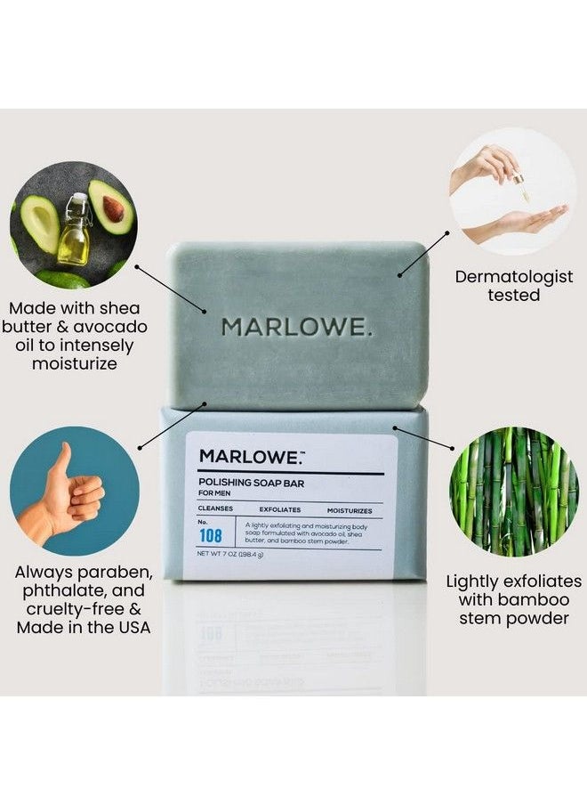 MARLOWE. M BLEND Marlowe. No. 108 Polishing Soap Bar | Best Cleansing & Moisturizing Bar For Men  - Image 3