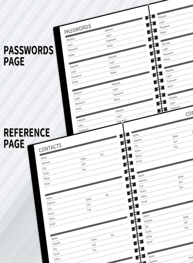 Artfan 2026-2031 Monthly Planner/Calendar - Jul. 2026 - Jun. 2031, Monthly Planner, 5 Year, 6.2" x 8.3", Multi Year Calendar 2026-2031 with Twin-Wire Binding, Tabs, Storage Pocket - Black - Image 4