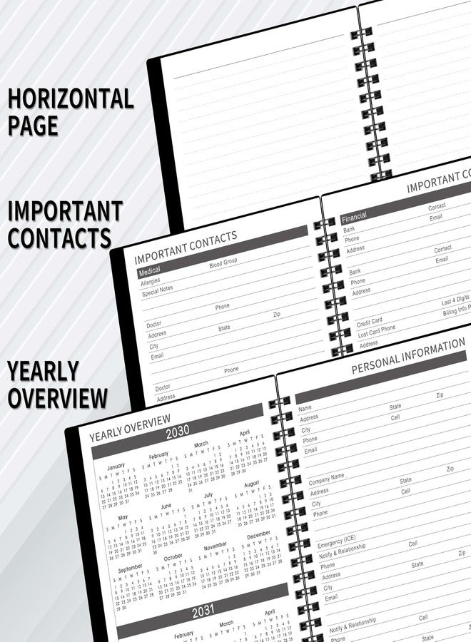 Artfan 2026-2031 Monthly Planner/Calendar - Jul. 2026 - Jun. 2031, Monthly Planner, 5 Year, 6.2" x 8.3", Multi Year Calendar 2026-2031 with Twin-Wire Binding, Tabs, Storage Pocket - Black - Image 5