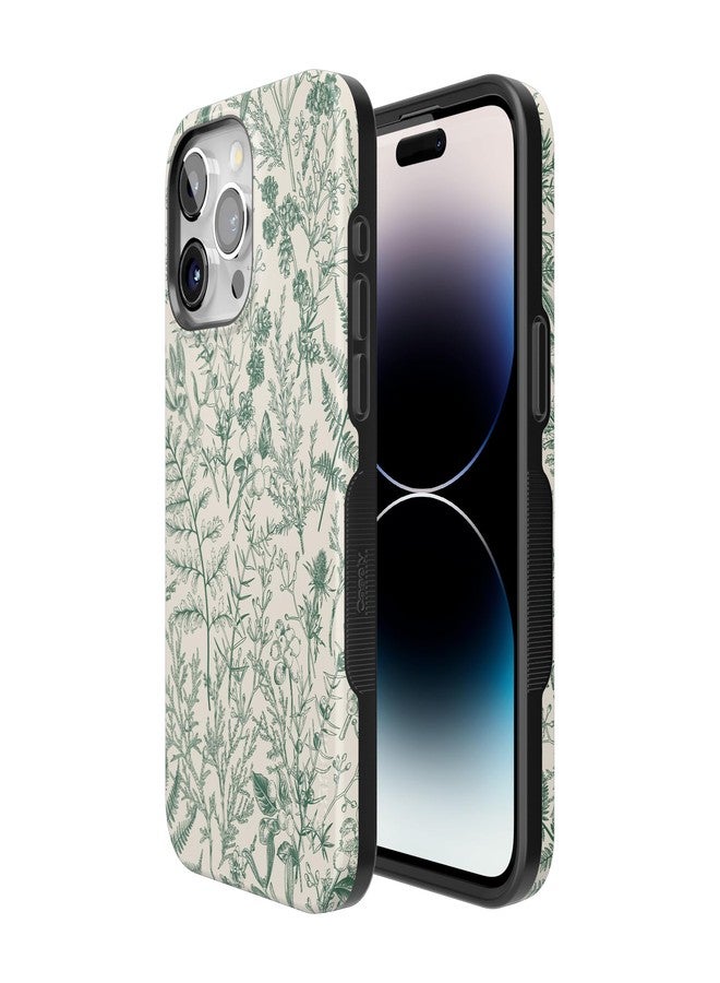 Casely جراب Casely لهاتف iPhone 15 Pro Max | تصميم Sage Garden | زهور خضراء | متوافق مع MagSafe | تصميم جريء واقٍ - Image 4