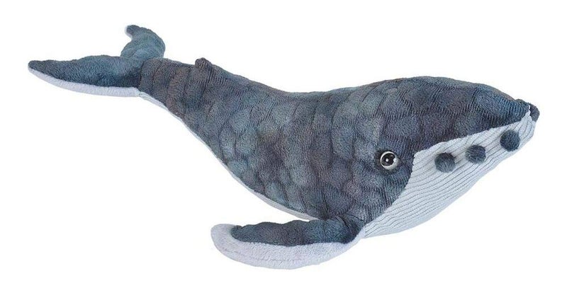 Wild Republic Wild Republic Humpback Whale Plush Soft Toy, Cuddlekins Cuddly Toys, Gifts for Kids 20 cm, Blue  - Image 1