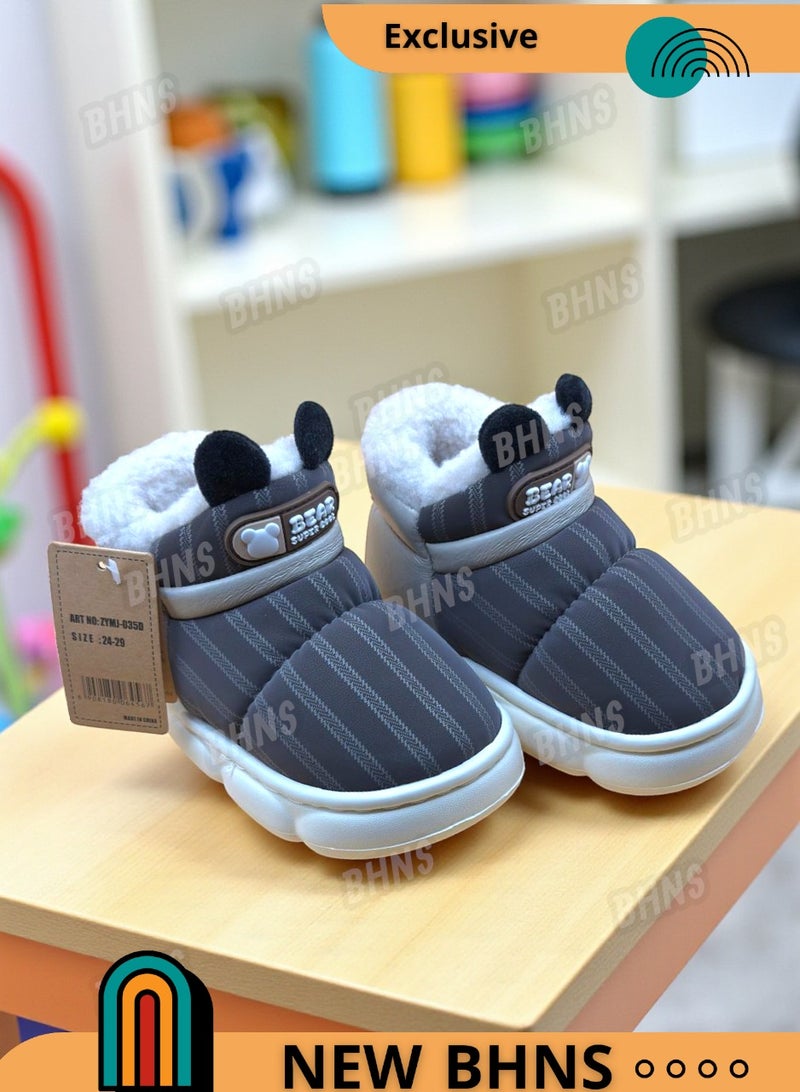 بهنس بوت شتوي للأطفال – جزمة اطفال شتوية دافئة | خفيفة ومريحة للمشي - شوز اطفال - جزم اطفال فصل الشتاء - بوت اطفال - حذاء شتوي للمدرسه - مناسب للبنات - للاولاد - بناتي - ولادي - Image 1
