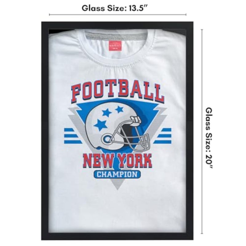 T-Shirt Frame - Frame with Shatter-Resistant Glass and Folding Insert - All-Star Collection - Tshirt Frames for Wall Display - Ideal for Sports Memorabilia or Graphic Tees - Image 2