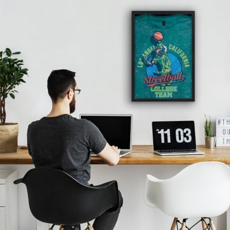 T-Shirt Frame - Frame with Shatter-Resistant Glass and Folding Insert - All-Star Collection - Tshirt Frames for Wall Display - Ideal for Sports Memorabilia or Graphic Tees - Image 5