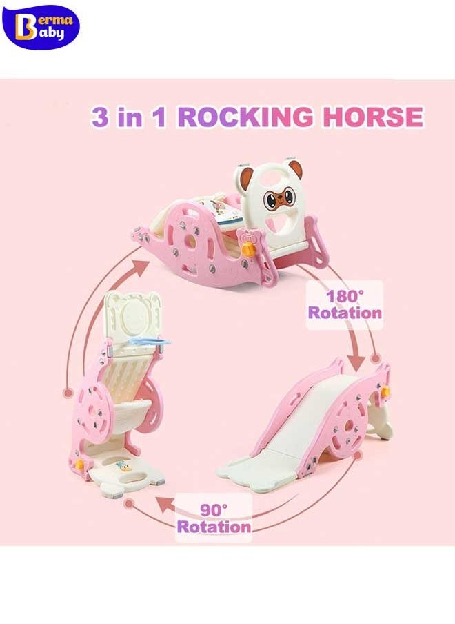 Berma Baby - 3-In-1 Baby Slide, Rocking, Swing Horse - Image 1