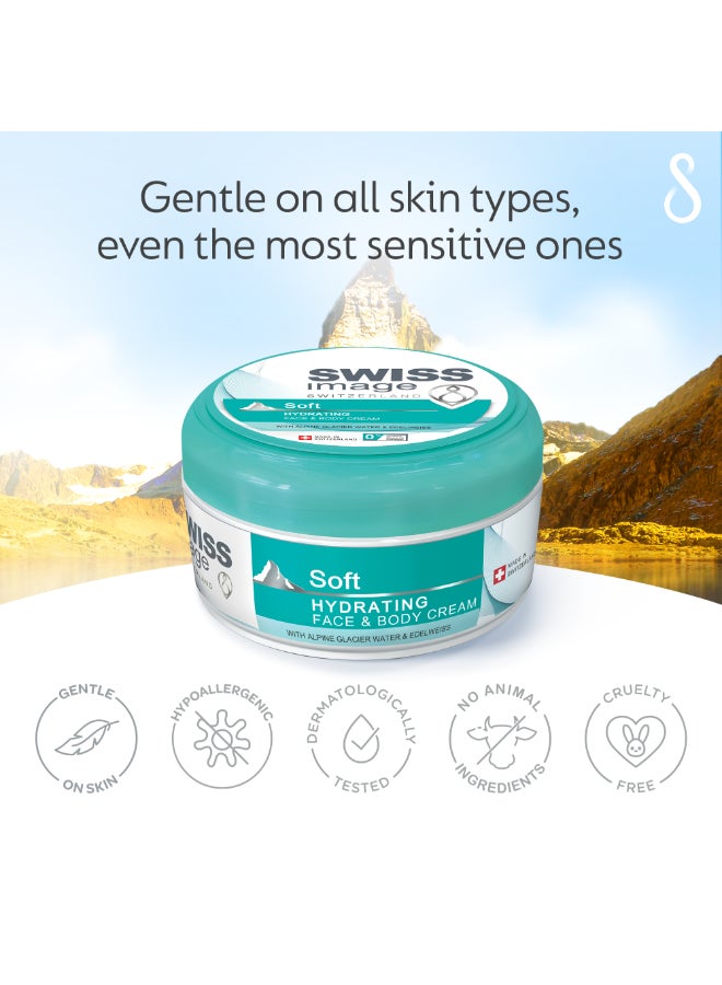 SWISS image Body Care  Soft Hydrating Face  Body Cream 200Ml X 2 Special Offer - Image 5