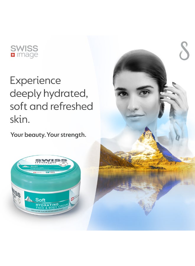 SWISS image Body Care  Soft Hydrating Face  Body Cream 200Ml X 2 Special Offer - Image 1