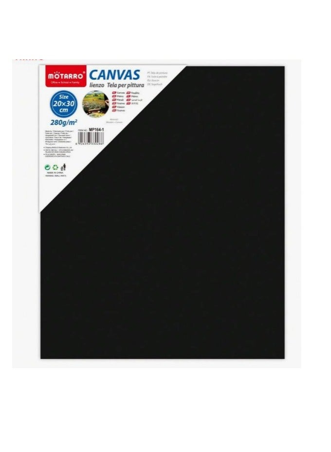 MOTARRO Black Stretched Canvas 20X30CM  White Cotton Artist Canvas Boards for Painting Acrylic Pouring Oil Paint Dry & Wet Art Media  - Image 2