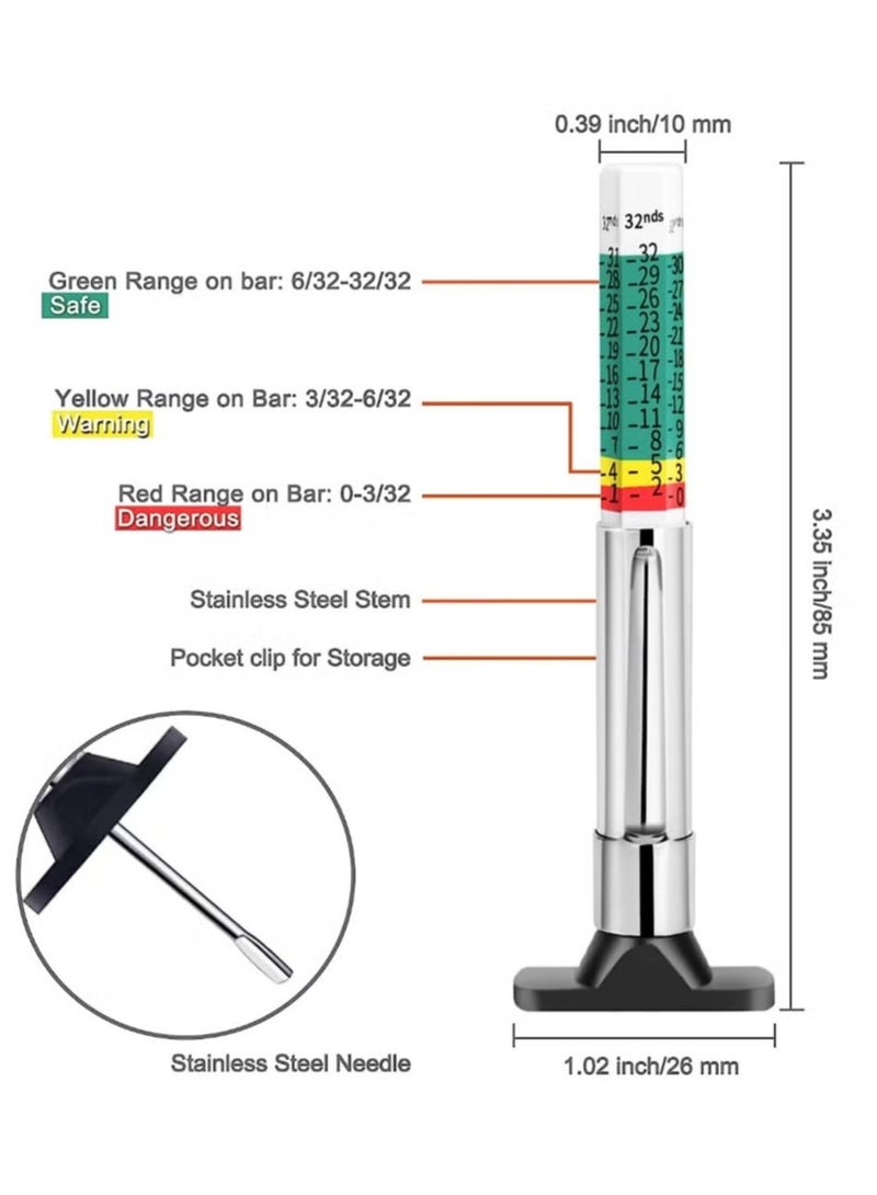 GMORO Smart Color Coded Tire Tread Depth Gauge - Image 2