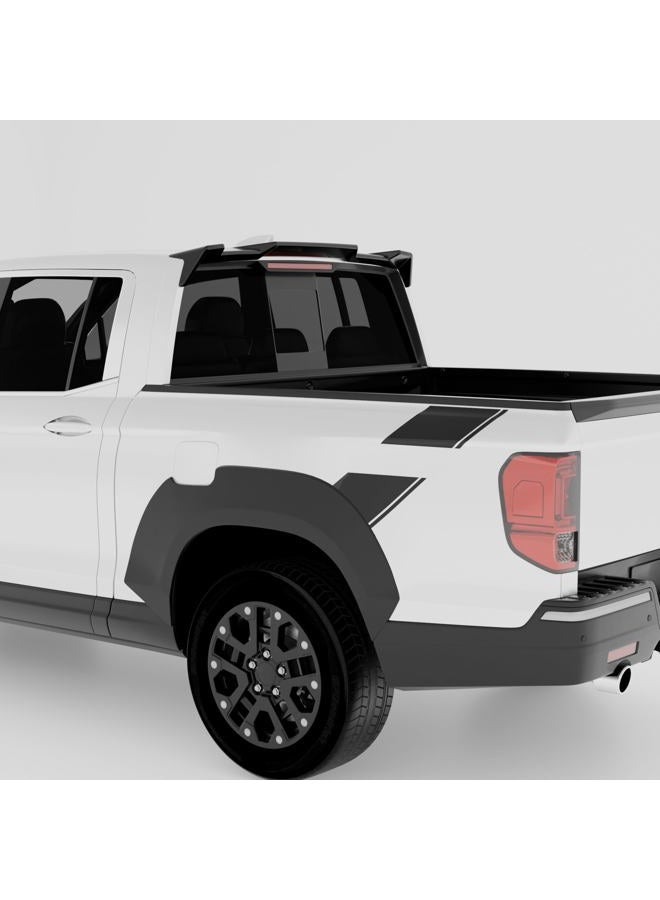 NARPES Rear Truck Cab Roof Top Spoiler Wing Pickup Compatible with for Honda Ridgeline 2017 2018 2019 2020 2021 2022 2023 2024 2025 2nd Gen All Trim All Models All cab All Bed Sizes Gloss Black Accessories - Image 2