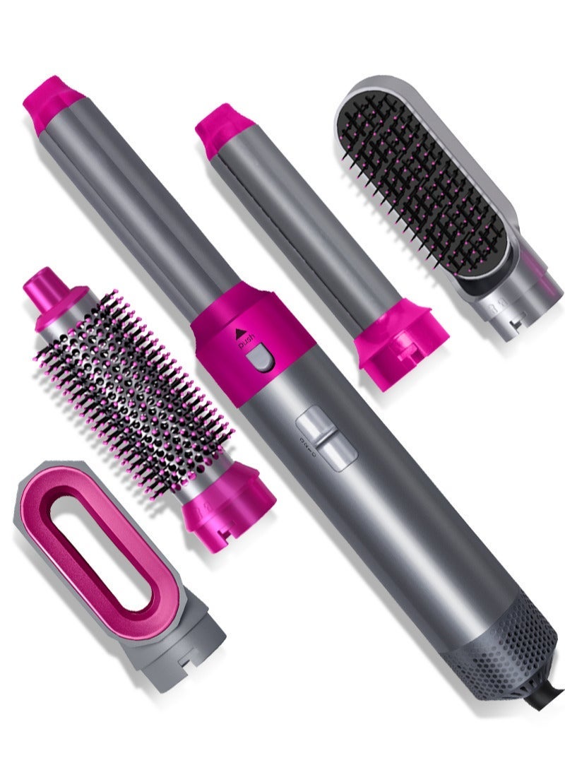 GloCurlX 5 IN 1 Hair Dryer Brush & Styling Tool Set All-IN-One Salon Hot Air Styler for Drying Combing Curling Straightening  Auto Air Curler for Hair, Fast Styling - Image 2