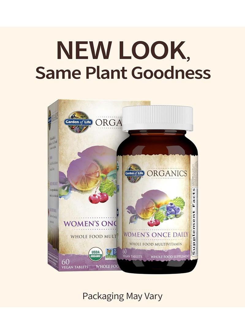 Garden of Life Multivitamin For Women Mykind Organic Women'S Once Daily Whole Food Vitamin Supplement Vegan 60 Count Tablets Packaging May Vary - Image 2