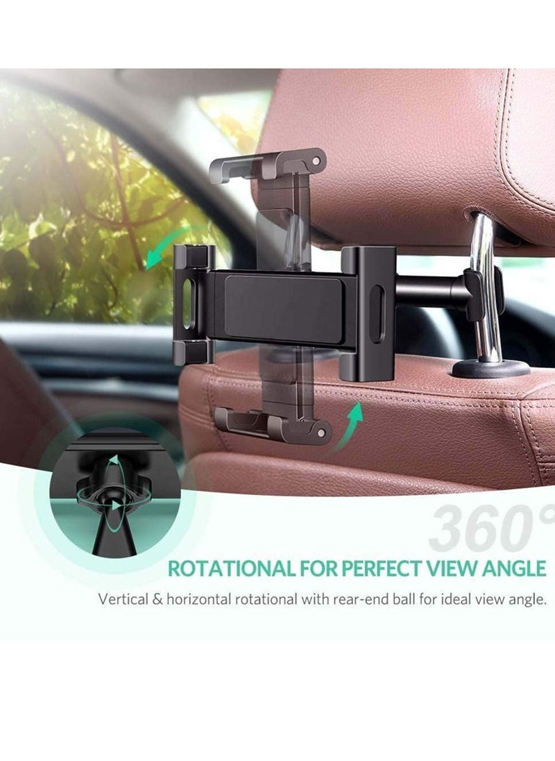 Gravity Aluminium, Silicone Car Tablet Stand, Car Headrest Tablet Holder Stand for 4.7-12.9 inches Mobile Phone iPad Tablet PC Back Seat Car Holder Stand Mount - Image 4