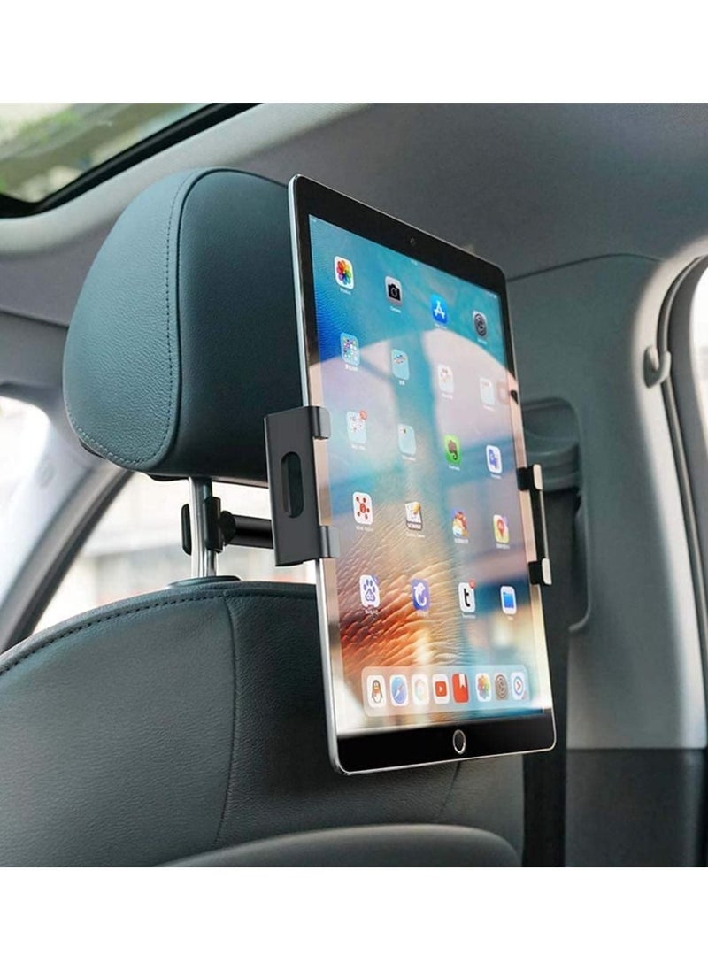 Gravity Aluminium, Silicone Car Tablet Stand, Car Headrest Tablet Holder Stand for 4.7-12.9 inches Mobile Phone iPad Tablet PC Back Seat Car Holder Stand Mount - Image 2