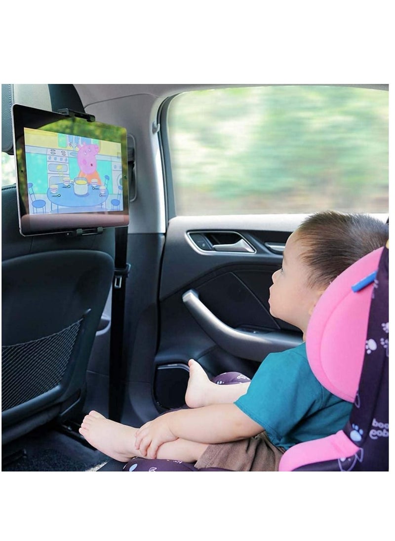Gravity Aluminium, Silicone Car Tablet Stand, Car Headrest Tablet Holder Stand for 4.7-12.9 inches Mobile Phone iPad Tablet PC Back Seat Car Holder Stand Mount - Image 5