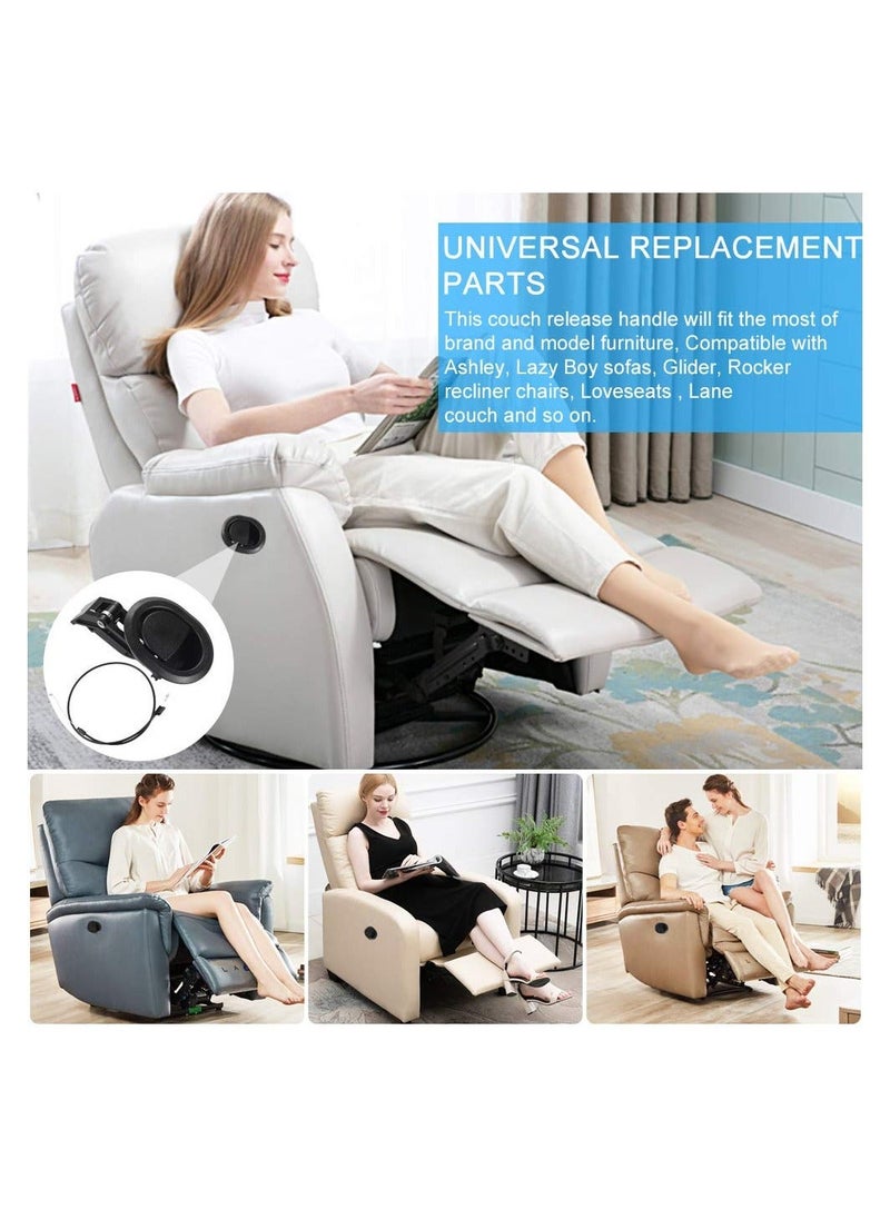 2PCS Recliner Replacement Parts for Sofa Chair , Lever Handle Recliner Replacementt Universal Lever Handle with Release Cable Lever Handle Recliner Replacement for Ashley, Most Recliner Sofa Brand