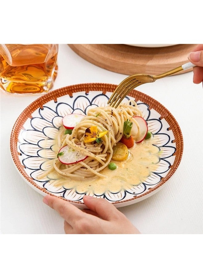 DANSR Porcelain 4-Piece Japanese Asian Cuisine Bowl Set With 2 Bowls, 2 Pairs Of Chopsticks And 1 Deep Plates For Serving Dinner, Rice, Soup, Dessert, Salad, Etc, 120 ML, Multicolor - Image 3