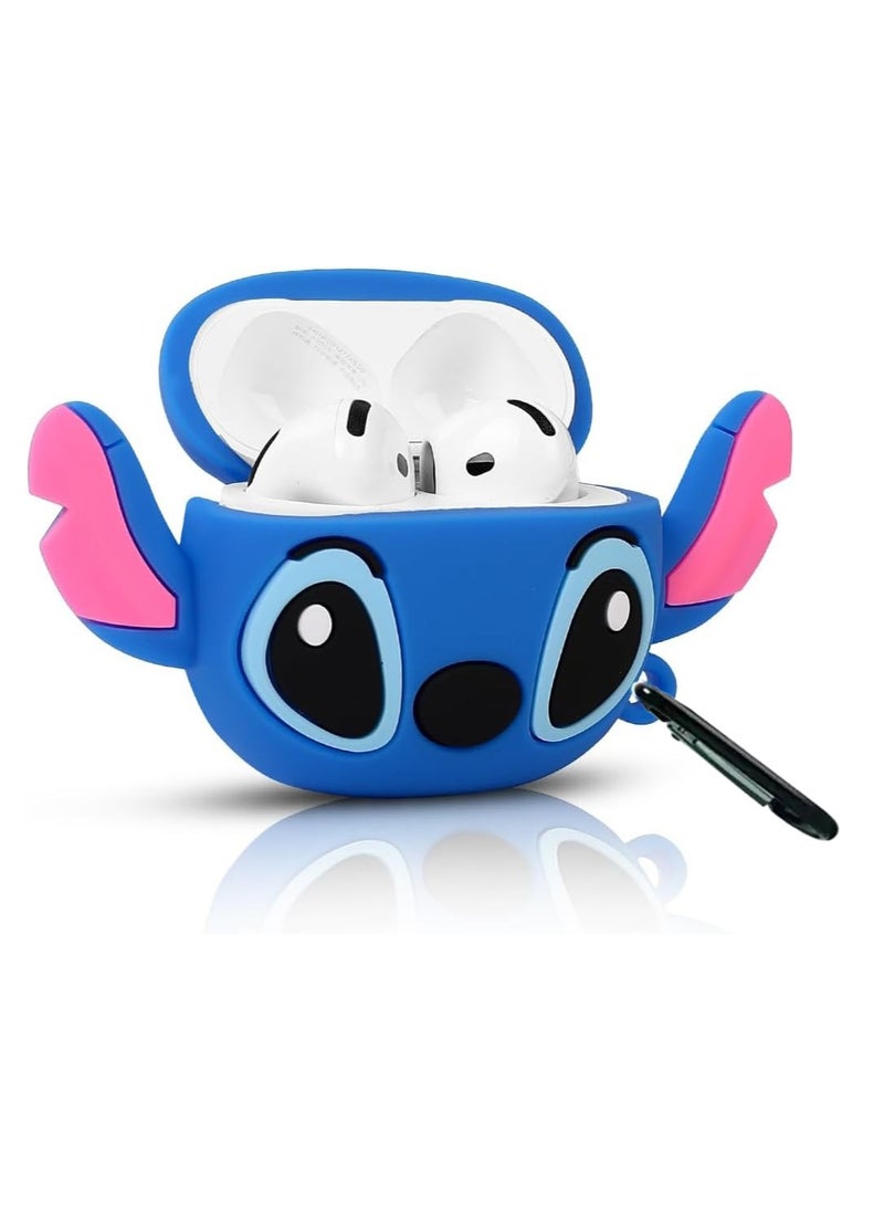 جراب ناعم من السيليكون المقاوم للصدمات لأجهزة Apple Airpods 3 جراب جديد ثلاثي الأبعاد لطيف بتصميم كرتوني إبداعي مع سلسلة مفاتيح