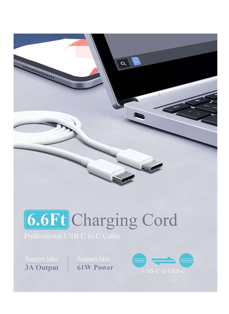 RDN - MacBook Pro Charger 61W USB C Power Adapter For Mac Book Pro 12 13 15 16 Air 2018 2019 2020 2021 Fast Charging And Data Syncing With 6.6Ft Type-C Charge Cable - Image 1