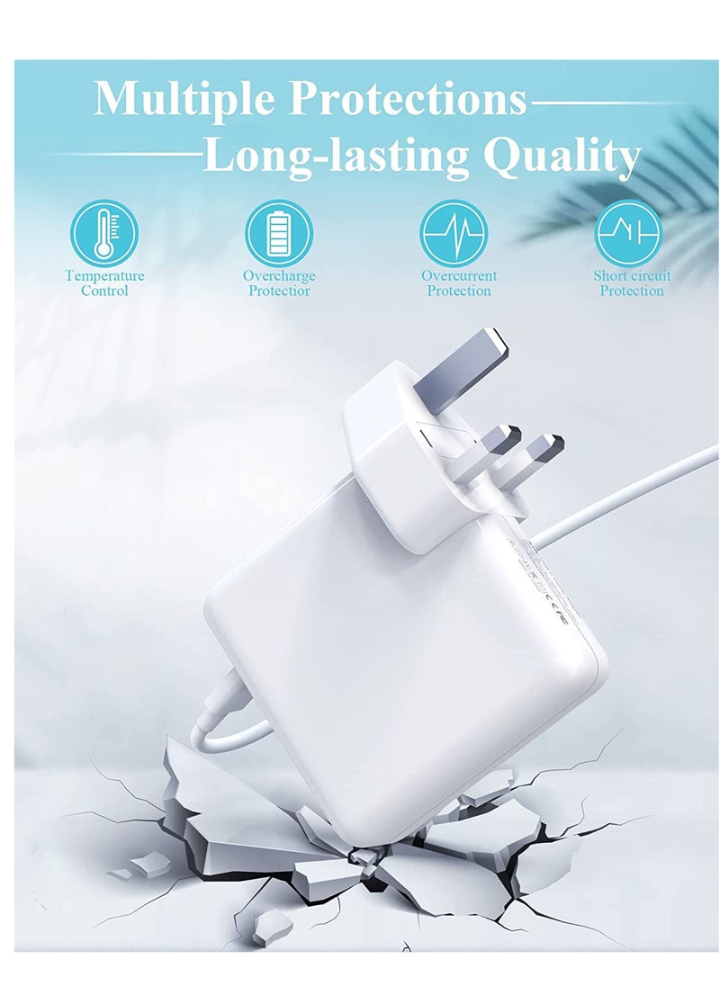 RDN - MacBook Pro Charger 61W USB C Power Adapter For Mac Book Pro 12 13 15 16 Air 2018 2019 2020 2021 Fast Charging And Data Syncing With 6.6Ft Type-C Charge Cable - Image 1