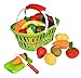 Playkidz Fruit and Vegetables Basket Pretend Play Kitchen Food Educational Playset with Toy Knife Cutting Board 32 Pieces of Food Toys - Image 4