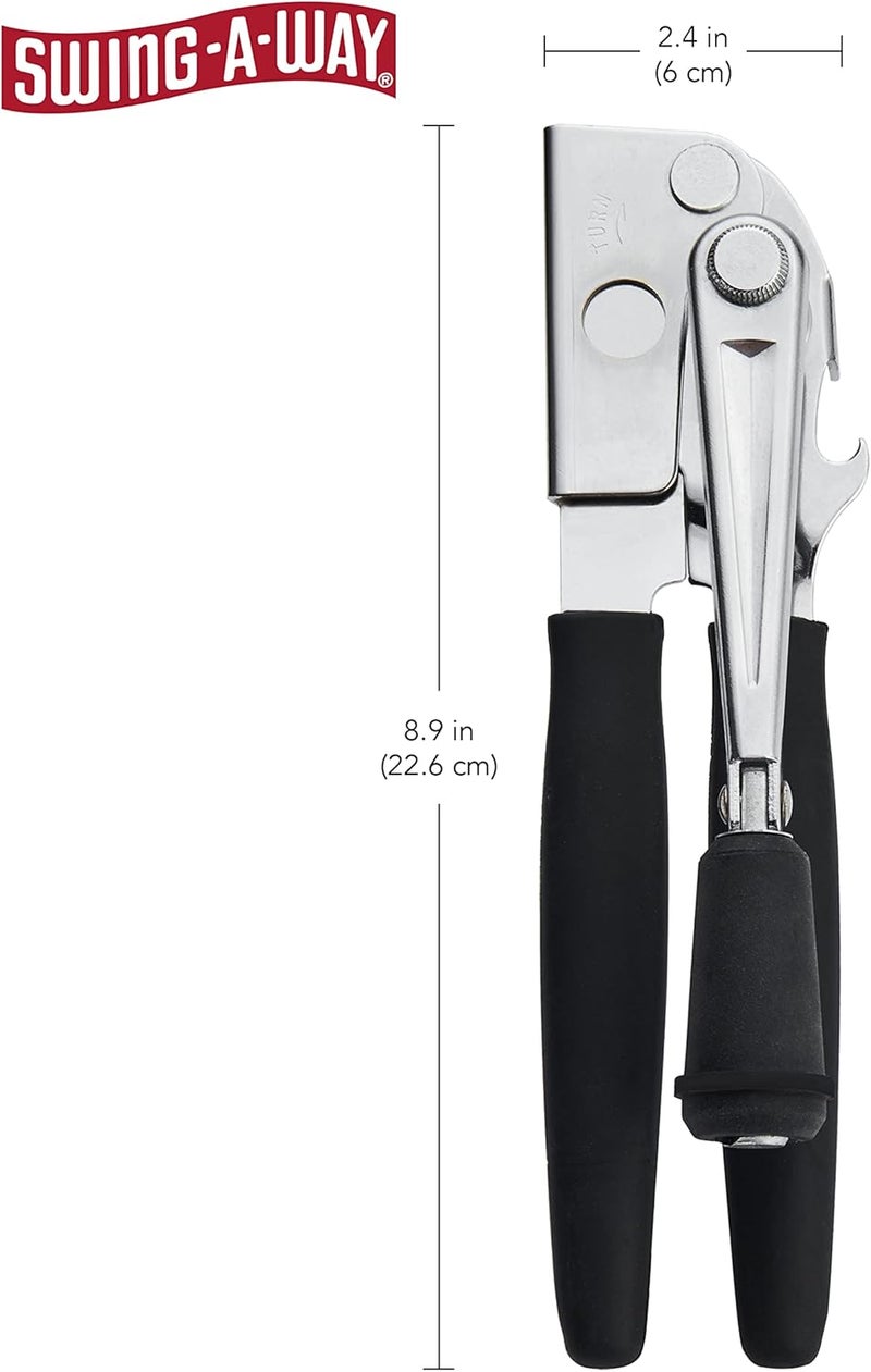 Swing-A-Way Easy-Crank Can Opener with Folding Crank Handle, Black, 3.50 x 4.50 x 10.50 - Image 1