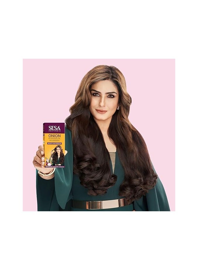 سيسا زيت شعر بصل أيورفيدي من سيسا مع بهرنجراج 100 مل - Image 3