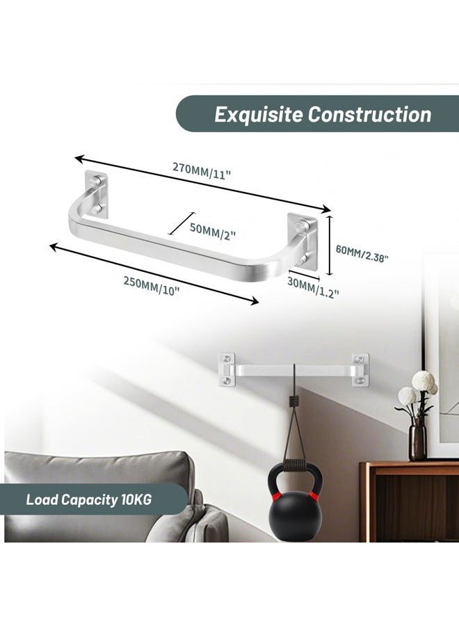 Mooche Towel Bar for Bathroom, 10 inch Towel Rack Wall Mounted, Heavy Duty Hand Towel Holder Organizer Single Towel Rod Stainless Steel, Brushed Finished - Image 2