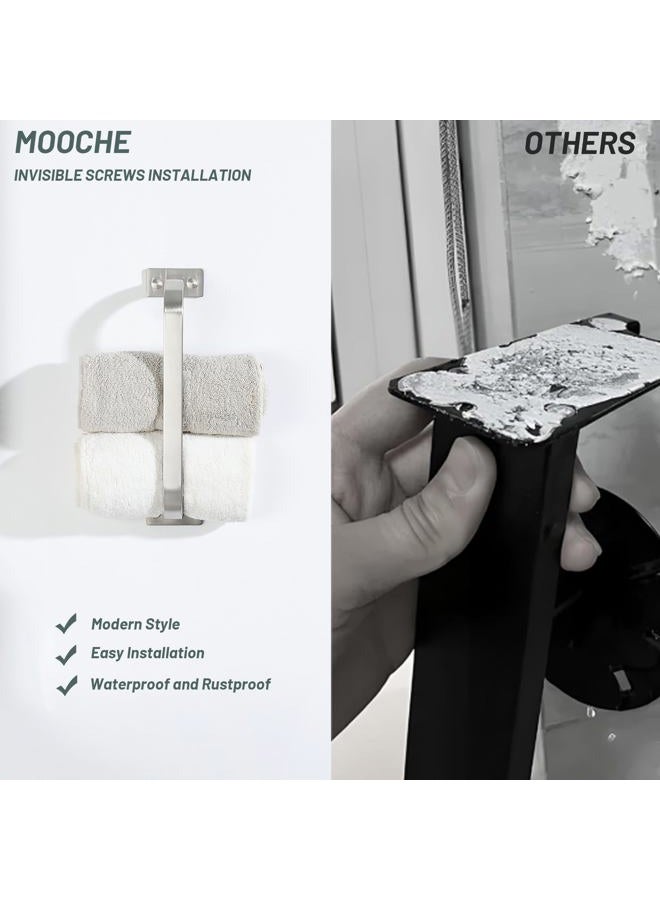 Mooche Towel Bar for Bathroom, 10 inch Towel Rack Wall Mounted, Heavy Duty Hand Towel Holder Organizer Single Towel Rod Stainless Steel, Brushed Finished - Image 4