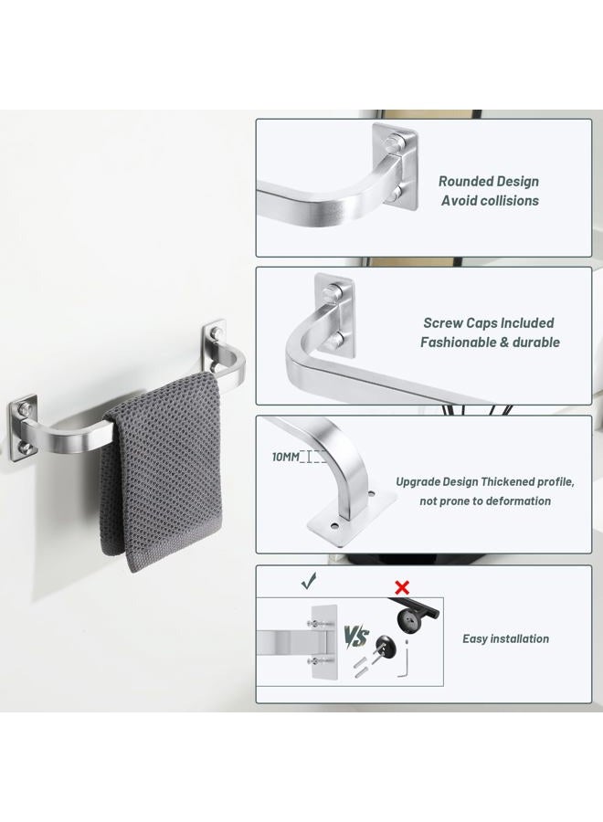 Mooche Towel Bar for Bathroom, 10 inch Towel Rack Wall Mounted, Heavy Duty Hand Towel Holder Organizer Single Towel Rod Stainless Steel, Brushed Finished - Image 5