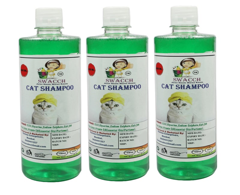 Swacch Cat Shampoo (500ml) (Pack of 3) Neem Alovera - Image 1