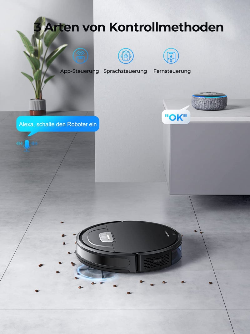 Laresar Evol 3 Robot Vacuum Cleaner With Mop Function - 4500Pa Super Thin Black Vacuum - 180 Minutes Battery Life - App/Remote/Voice Control - Ideal for Hard Floors, Pet Hair, Carpet - Image 5