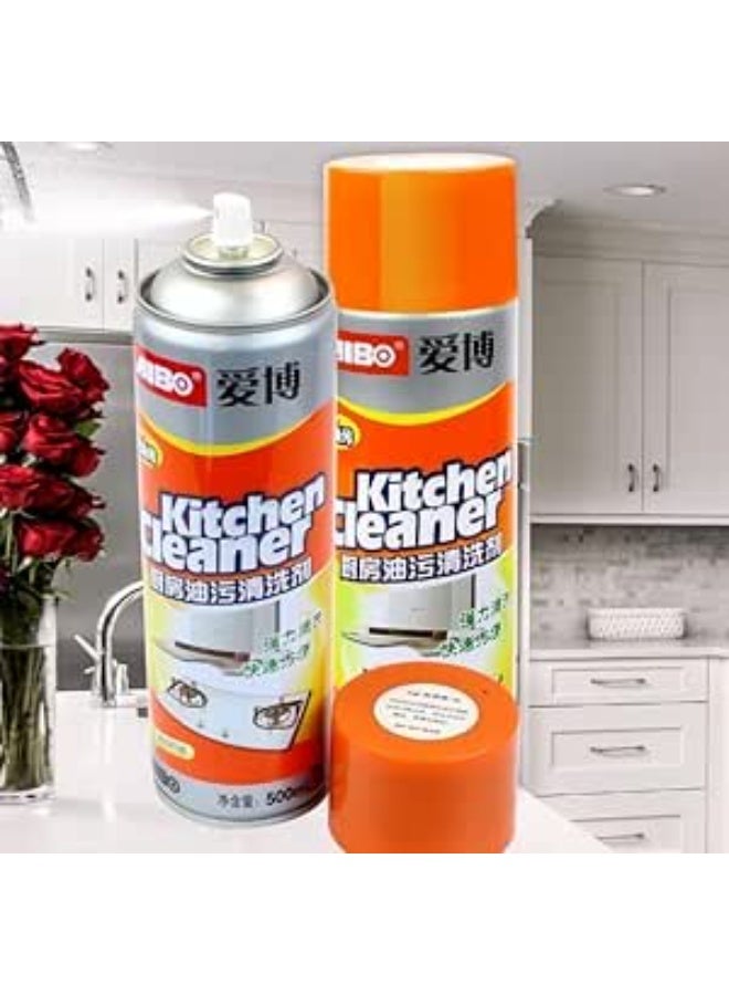 Multi-purpose foaming cleaner, kitchen cleaning spray, oil and grease stain remover, chimney cleaner spray, bubble cleaner, multi-purpose foaming grease remover spray for kitchen, bubble cleaner spray - Image 1