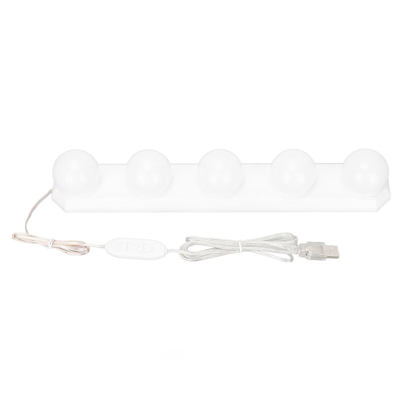 5 LED Vanity Mirror Light: 3 Color Modes, 10 Brightness Levels, ABS Construction With 50,000-Hour Lifespan - Easy Suction Cup Installation, Eye-Friendly Soft Light for Makeup, Bedroom, Bathroom, Barbe - Image 5