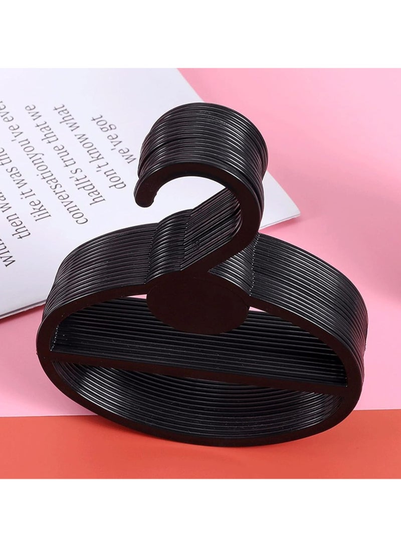 أورتوك شماعات تخزين الأوشحة 12 قطعة، شماعات أوشحة متعددة الوظائف، شماعات أوشحة متعددة الوظائف غير قابلة للانزلاق، شماعات وشاح، ربطات عنق ومعاطف، شماعات أوشحة بلاستيكية سوداء مدمجة للاستخدام المنزلي الداخلي والخارجي 17 سم × 15 سم - Image 3