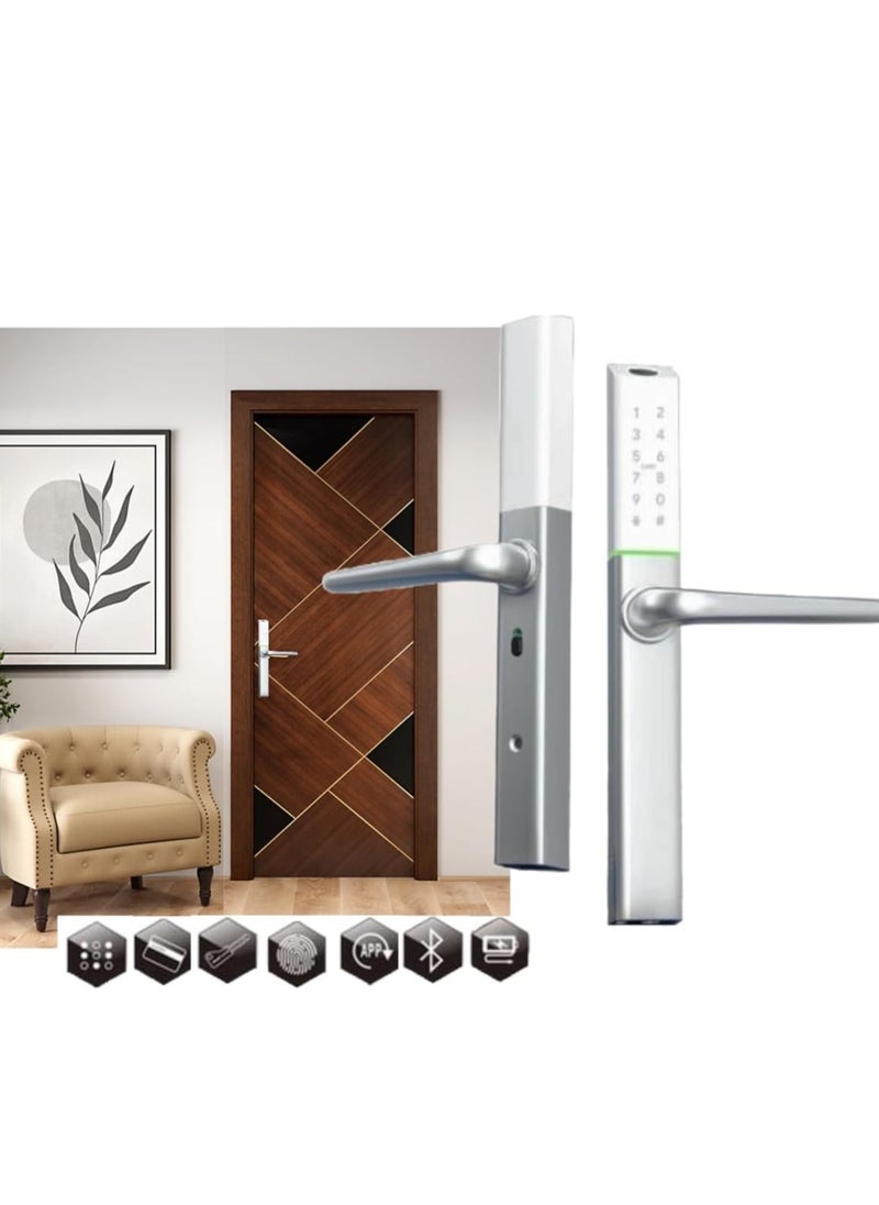 ROBUSTLINE - Electronic Smart Front Door Lock With 5 Function- Fingerprint Digital Deadbolt Smart Ic Card Keyless Bluetooth Key Smart App Remote Control 2 Years Warranty - Image 1
