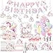 Cextoga Unicorn Birthday Decorations202pcs Unicorn Plates and Napkins Cups Pastel Rainbow Unicorns Birthday Decorations Tablecloth Banner Hanging Swirls Cake Topper for Girl Unicorns Party Suppliesserves 24 - Image 3