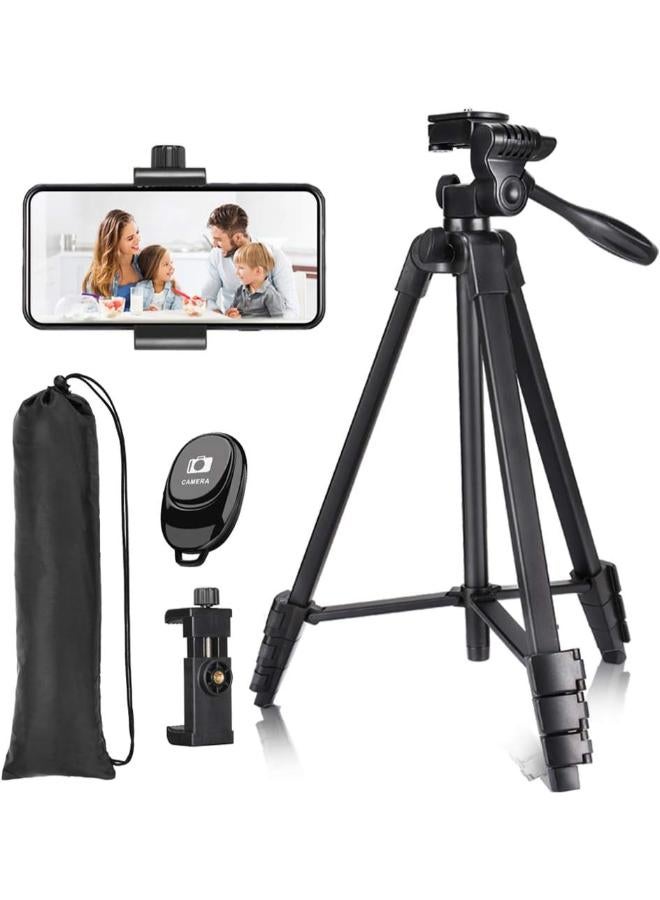 57 inch Portable Tripod with Holder &  Shutter Remote Control - Image 1