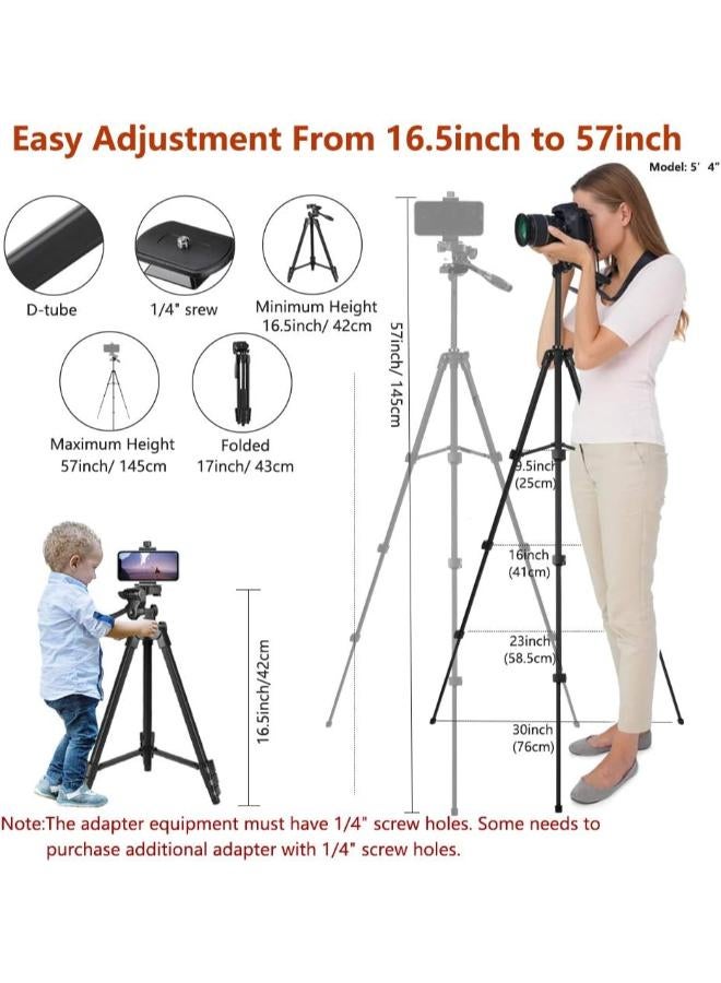 57 inch Portable Tripod with Holder &  Shutter Remote Control - Image 3