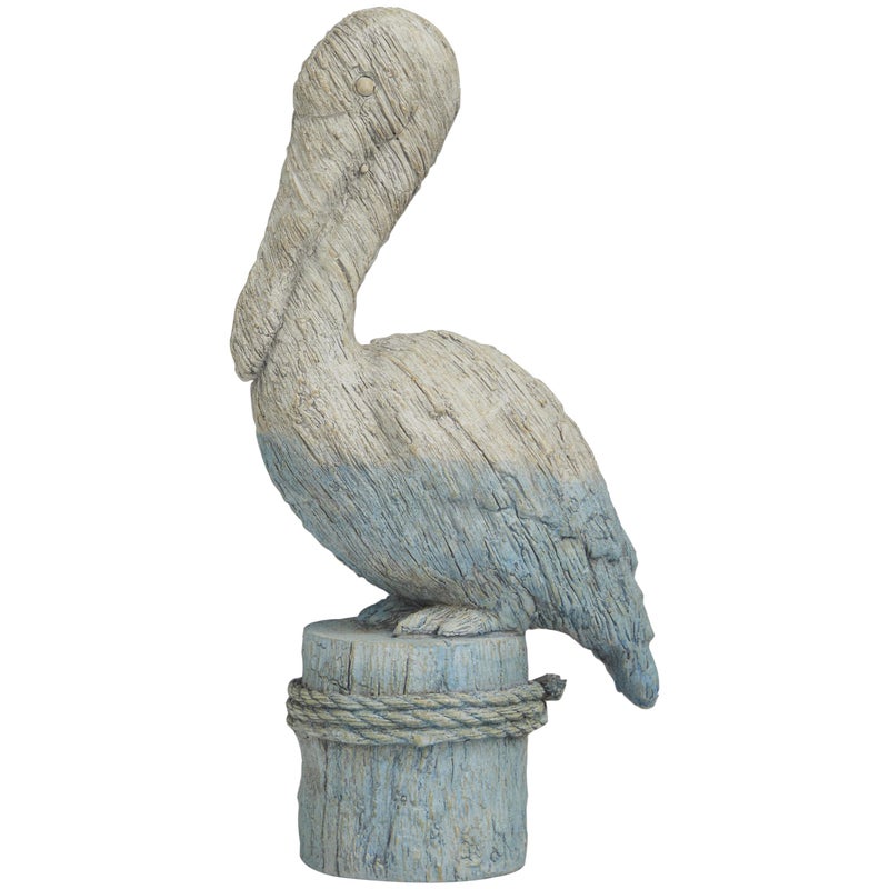 Deco 79 Polystone Pelican Decorative Sculpture Home Decor Statue Accent Figurine 7 x 7 x 18 Cream