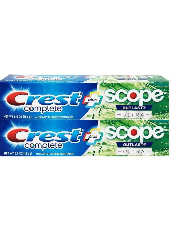 كرست معجون أسنان أوتلاست ألترا لتبييض الأسنان الكامل، 6.5 أونصة (184 جرامًا) - عبوة من قطعتين - Image 1