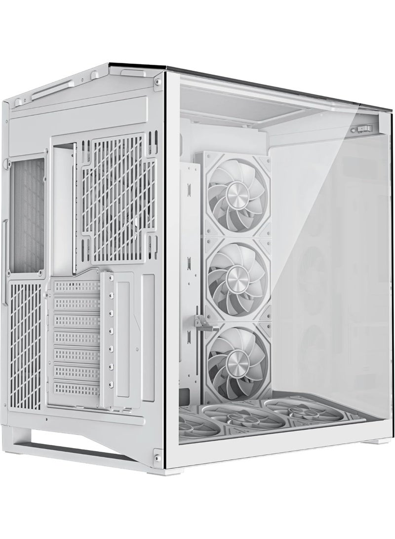 Spear Pc حالة الألعاب Titanic Plus E-ATX بيضاء – 7 مراوح ARGB، زجاج مقسى ثلاثي الجوانب، تدعم مبردات مزدوجة 360mm، منفذ Type-C، دعم GPU عمودي - Image 5