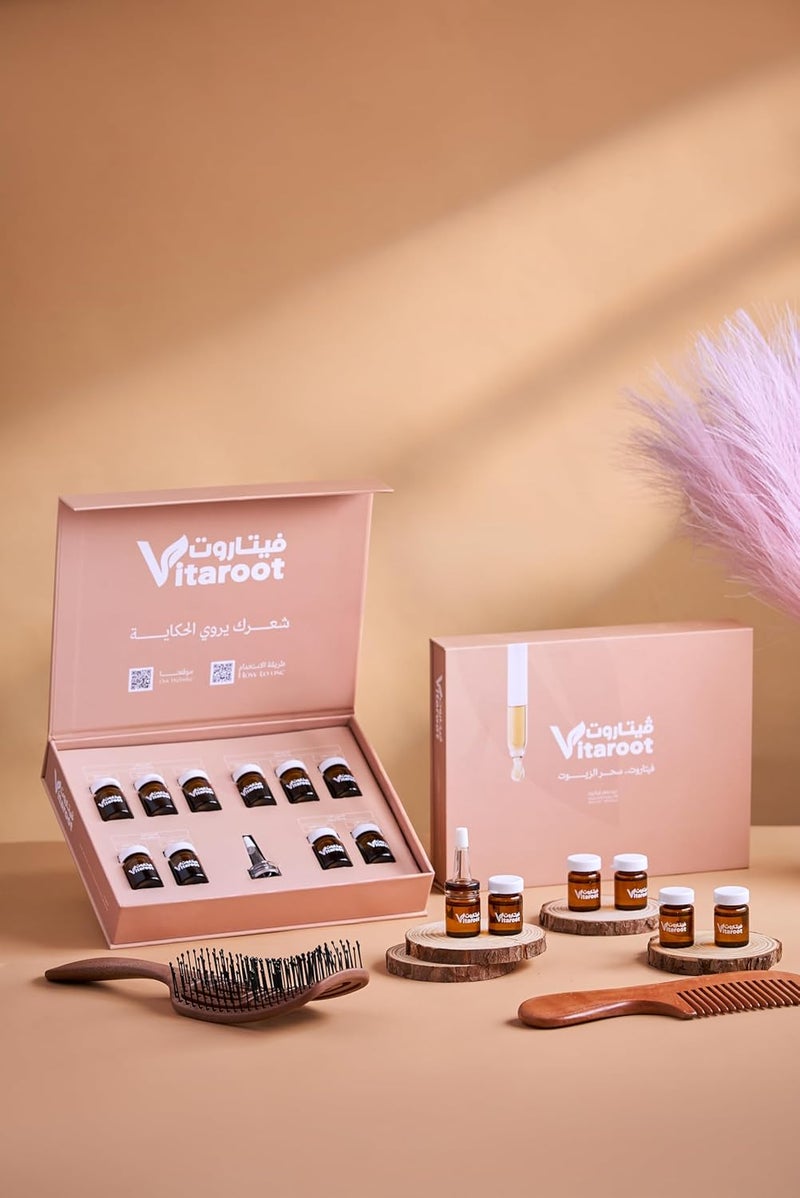 Vitaroot Natural Hair Growth Oil Box (Pack of 10) - Hair Thickening & Lengthening - Almond, Argan, Rosemary, and Clove Oil - For Strength & Shine, Deep Hydration, Blood Circulation, and Scalp Health - Image 5