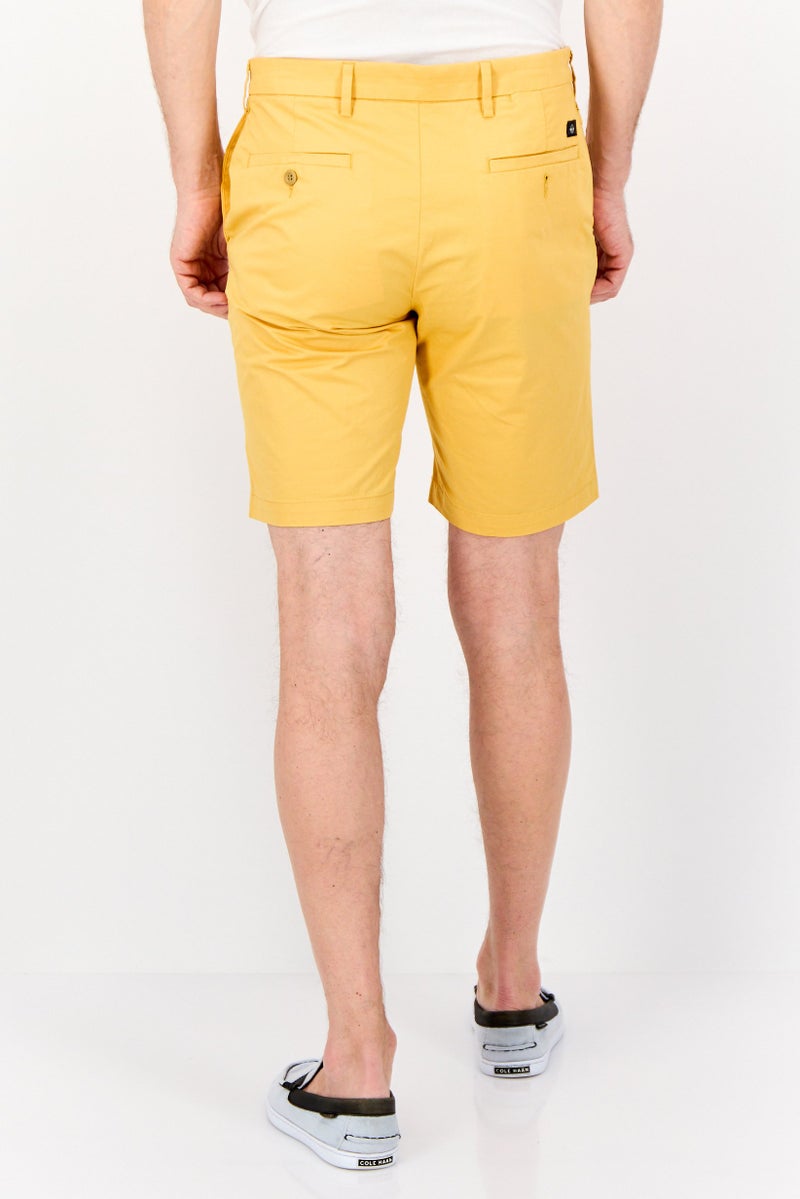 DOCKERS Men Solid Chino Shorts, Yellow - Image 3