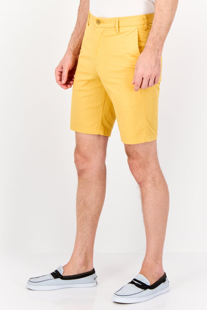 DOCKERS Men Solid Chino Shorts, Yellow - Image 2