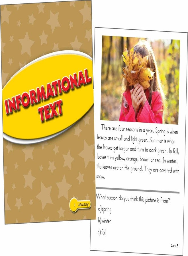 Edupress Reading Comprehension Practice Cards, Informational Text, Yellow Level (EP63436) - Image 2