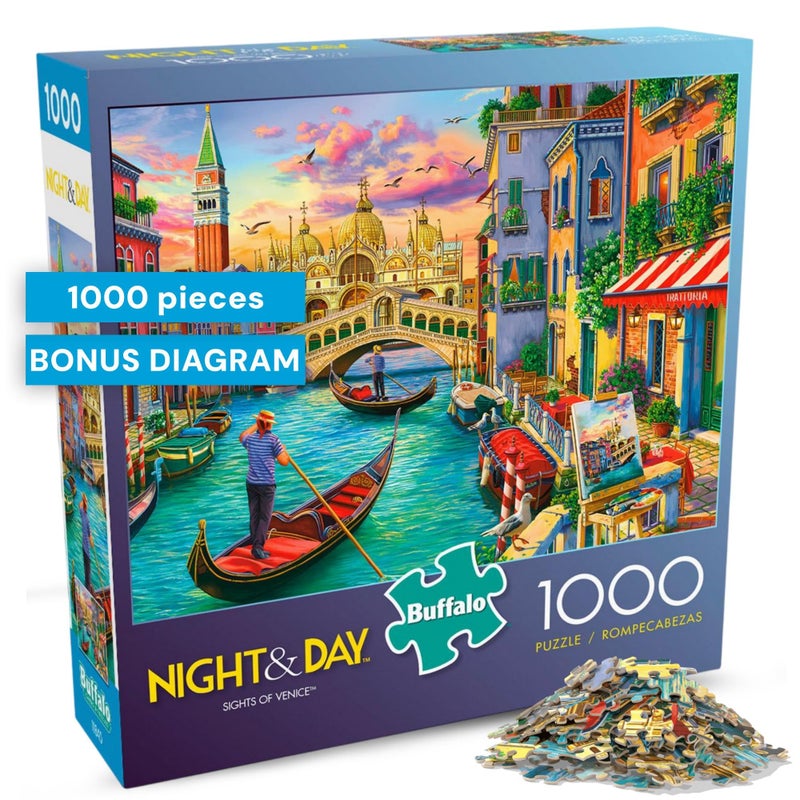 Buffalo Games - Image World - Sights of Venice - 1000 Piece Jigsaw Puzzle for Adults -Challenging Puzzle Perfect for Game Nights - Finished Size is 26.75 x 19.75 - Image 2
