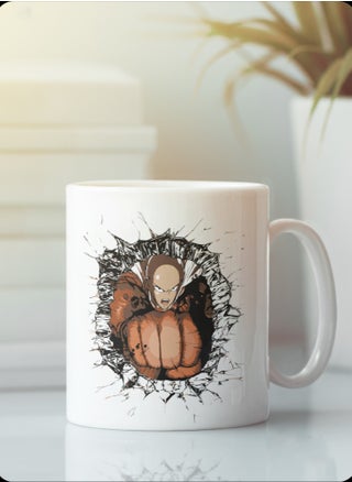 Ceramic mug with the “One Punch Man | OPM” design printed in white - pzsku/ZDD767F759E11615BEC4CZ/45/_/1721038829/b1b50b81-a22b-4b5b-8dc8-e09bd78e8139