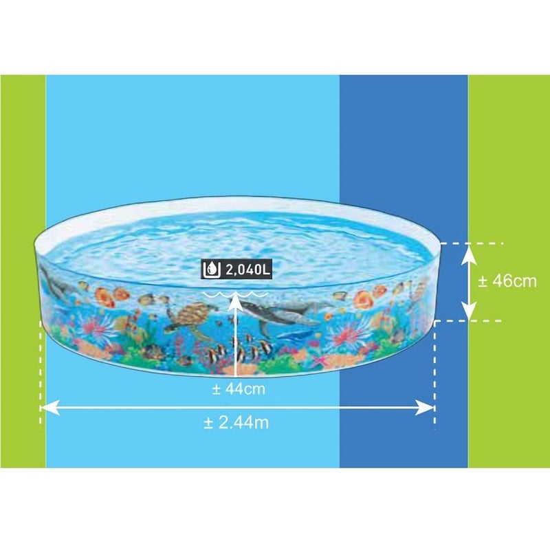 VWretails Snapset® Bath tub of Without air for Kids/Babies Bathing & Fun at Beach,Home Indoor & Outdoor in Vacation with Easy Setup for Swimming Pool Experience and Enjoyment (8 feet X 1.6 inches) - Image 2