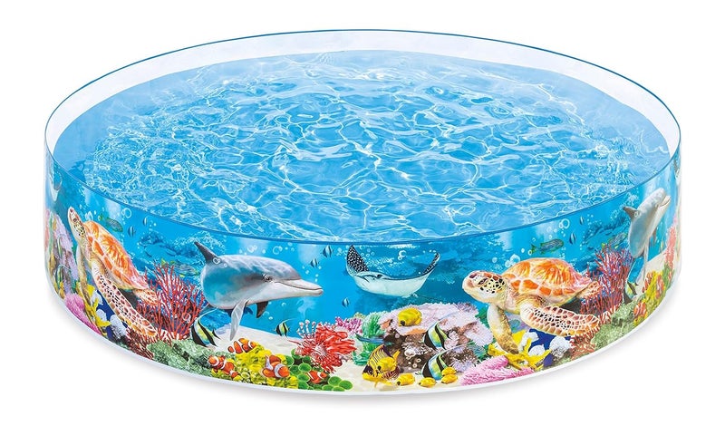 VWretails Snapset® Bath tub of Without air for Kids/Babies Bathing & Fun at Beach,Home Indoor & Outdoor in Vacation with Easy Setup for Swimming Pool Experience and Enjoyment (8 feet X 1.6 inches) - Image 1